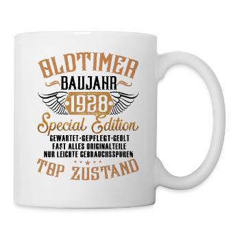 Oldtimer Baujahr 1928 - Tasse - Weiß - Rechts