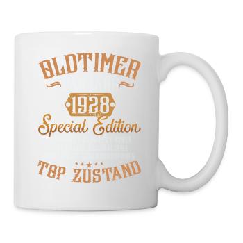 Oldtimer Jahrgang 1928 Vintage Design - Tasse - Weiß - Rechts
