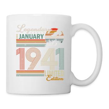 Birthday present born in January 1941 - Mug - white - Right