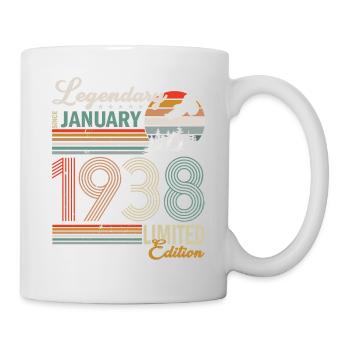 Janvier 1938 Anniversaire homme - Mug blanc - blanc - Droite