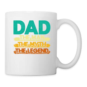 Papa Der Mann Der Mythos Die Legende Vatertag - Tasse - Weiß - Rechts
