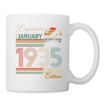 Januar 1935 Geburtstag Mann - Tasse - Weiß - Rechts