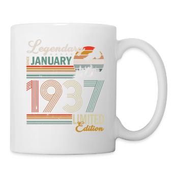 Januar 1937 Geburtstag Mann - Tasse - Weiß - Rechts