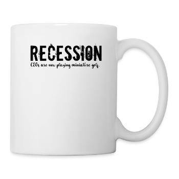 Le PDG de Humor Recession joue à Miniature Gold Funny - Mug blanc - blanc - Droite