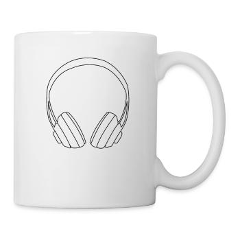 Headphones drawn - Mug - white - Right