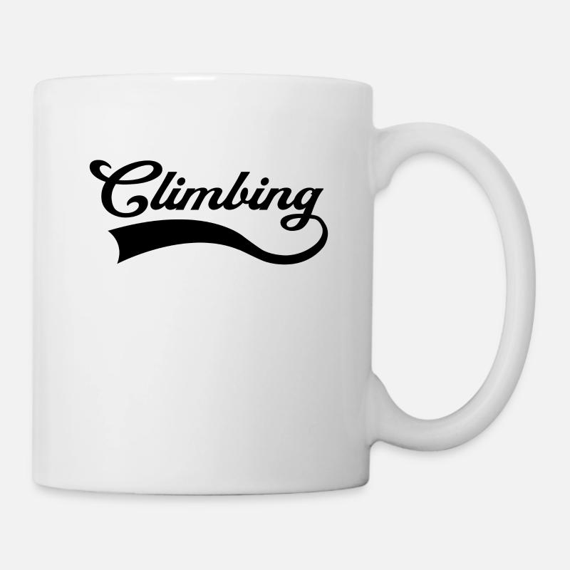 Klettern Schriftzug - Tasse - Weiß