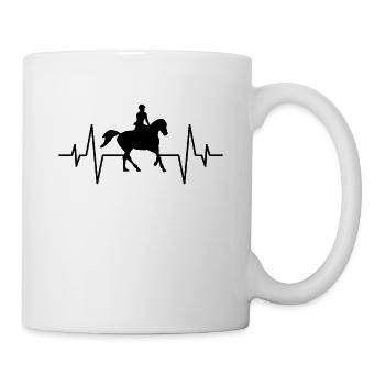 Monter à cheval battement de cœur - Mug blanc - blanc - Droite