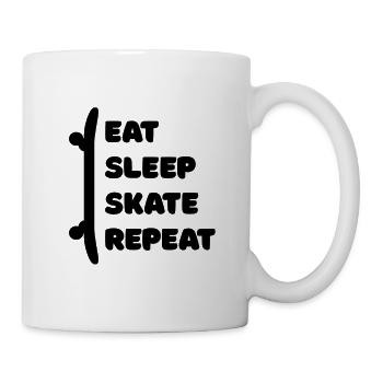 Skateboard Skate-Fan Skater Skateboarding Skaten - Tasse - Weiß - Rechts