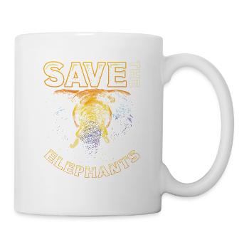 Save the elephants - Mug - white - Right