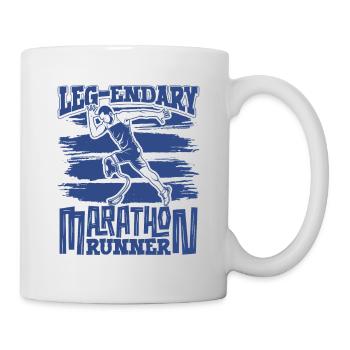Legendary marathon runner - prosthetic leg - Mug - white - Right