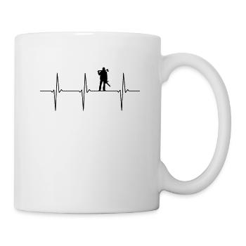 Lumberjack ECG heartbeat - Mug - white - Right