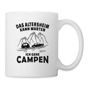 Wohnwagen Camper Rentner Opa Oma - Tasse - Weiß - Rechts