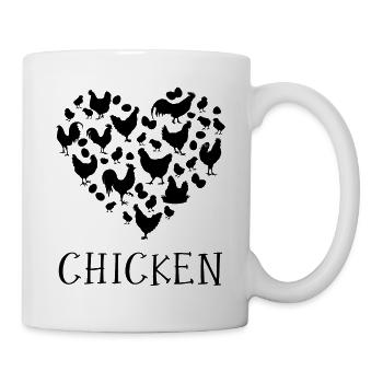 Chicken Full Heart - Mug - white - Right