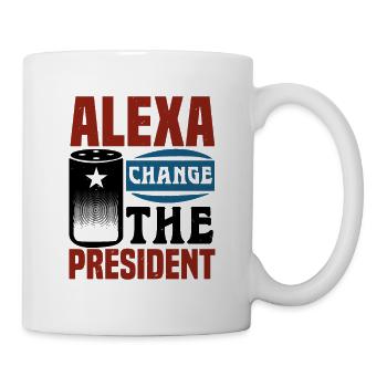 ALEXA WECHSELT DEN PRÄSIDENTEN - Tasse - Weiß - Rechts