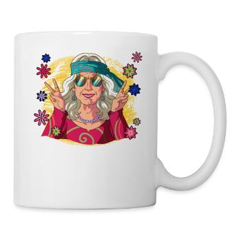 années 60 70 Costume Groovy Hippie - Mug blanc - blanc - Droite