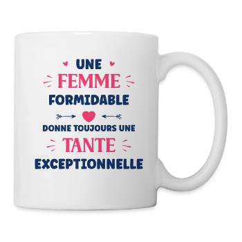 Une femme formidable donne toujours une tante exce - Mug blanc - blanc - Droite