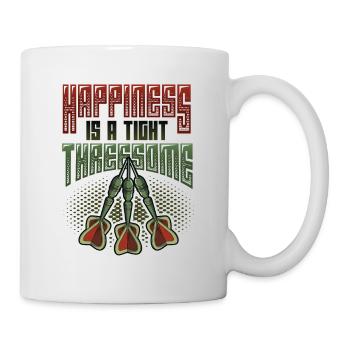 La chance est un trio proche, fléchettes - Mug blanc - blanc - Droite
