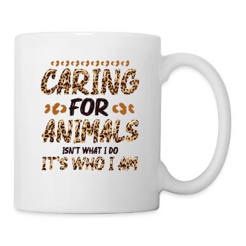 Caring for animals - animal shelter, animal lovers - Mug - white - Right