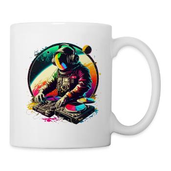 Funky Astronaut on a Mixing Table - Mug - white - Right