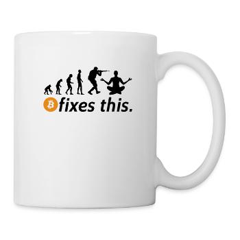 Bitcoin fixes this - Mug - white - Right