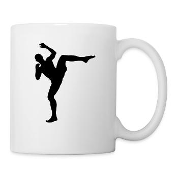 MMA Kampfsport Silhouette - Tasse - Weiß - Rechts