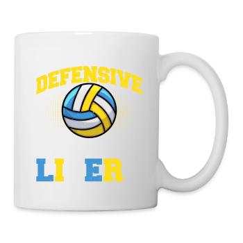 Of Course I'm Defensive I'm A Libero - Tasse - Weiß - Rechts