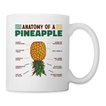 Anatomy of a Pineapple Upside Down Pineapple - Mug - white - Right