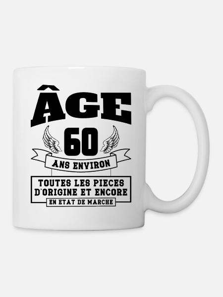 âge 60 ans environ - Mug blanc - blanc