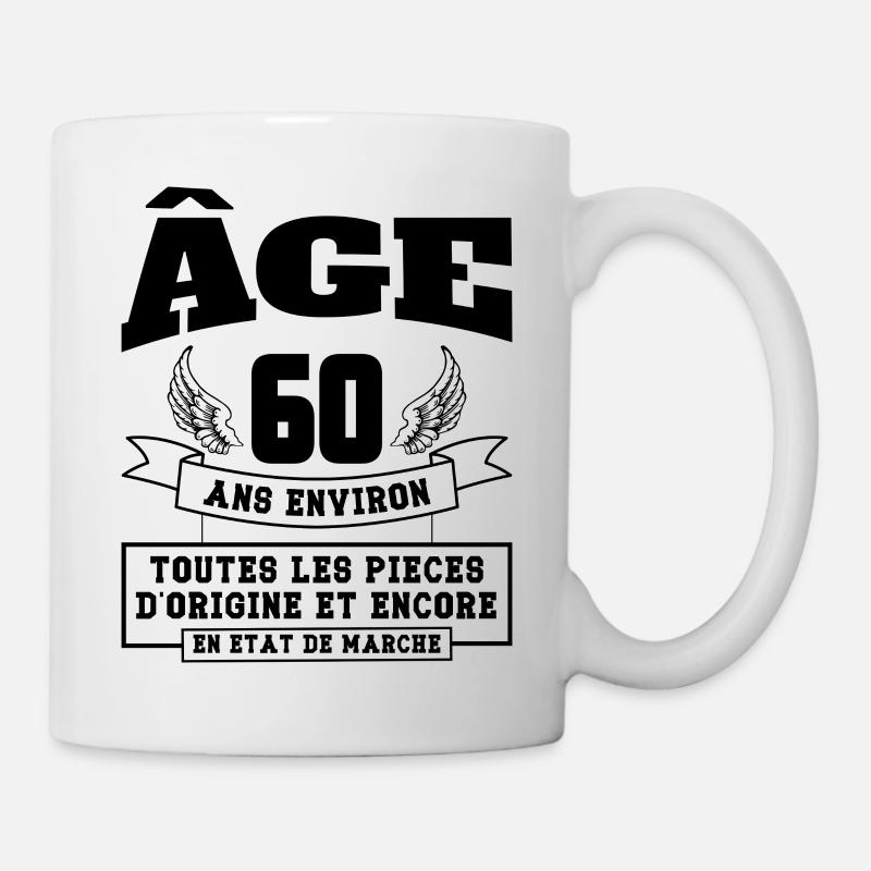 âge 60 ans environ - Mug blanc - blanc