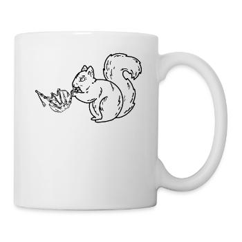 Squirrel Bagpipe Player Squirrel Bagpiper - Tasse - Weiß - Rechts