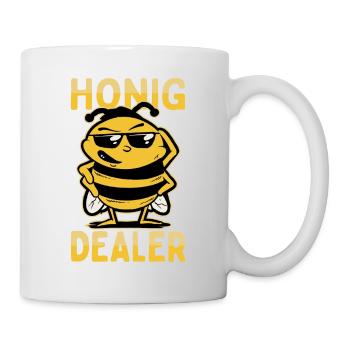 Honig Dealer Bienenzüchter Bienenflüsterer Bienen - Tasse - Weiß - Rechts