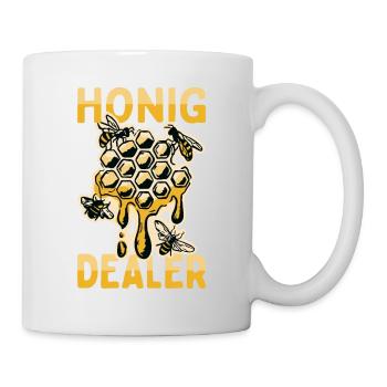 Honig Dealer Bienenzüchter Bienenflüsterer Bienen - Tasse - Weiß - Rechts