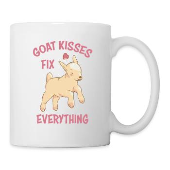 Spreading Love Laughter Goat Kisses Fix Everything - Tasse - Weiß - Rechts