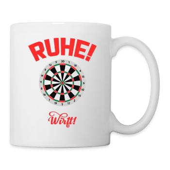 Dart Ruhe Der Meister Wirft Dartsport - Tasse - Weiß - Rechts