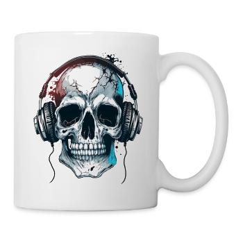 Skeleton head gamer geek gift - Mug - white - Right