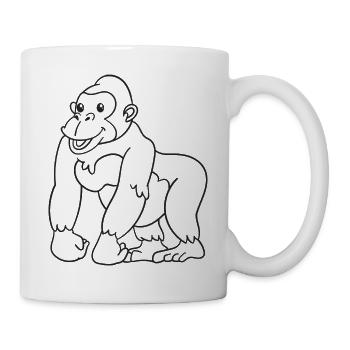 Gorilla, monkey, gift, gift idea - Mug - white - Right