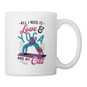 All I need is love and yoga - Mug - white - Right
