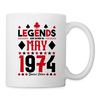 birthday gift May 1974. card games . May - Mug - white - Right