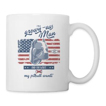 I do what my pit bull wants - Mug - white - Right
