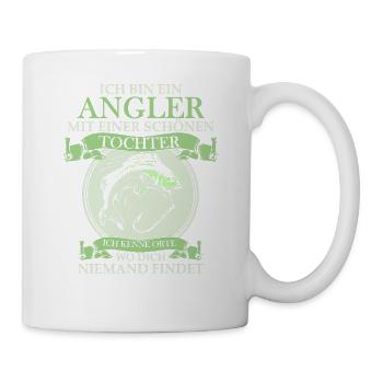 Angler und Tochter - Tasse - Weiß - Rechts