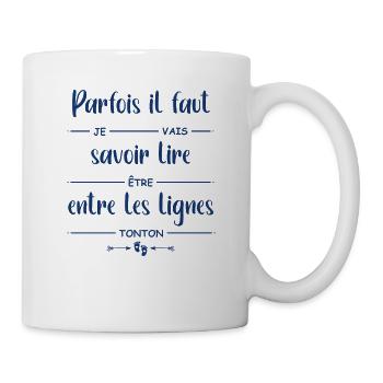 je vais être tonton - Mug blanc - blanc - Droite