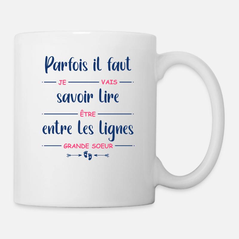 je vais être grande soeur - Mug blanc - blanc