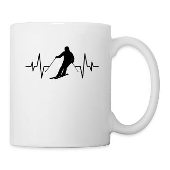 Skier Skier's heartbeat - Mug - white - Right