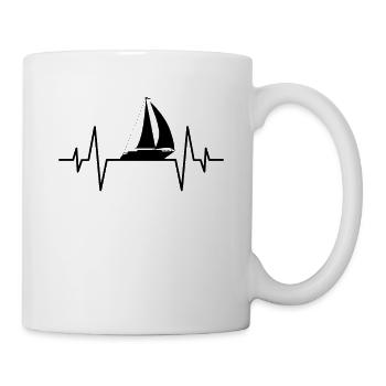 Boot Herzschlag - Tasse - Weiß - Rechts