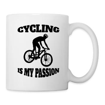 Fahrrad Radeln Radfahrer Fahrradfahrer Radfahren - Tasse - Weiß - Rechts