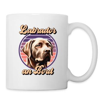 Labrador an bord Retro sunset - Tasse - Weiß - Rechts