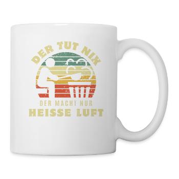 Der tut nix der macht nur heiße Luft Sauna Spruch - Tasse - Weiß - Rechts