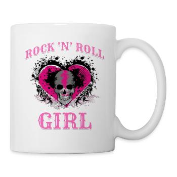 Rock 'n' Roll Girl Music, Dancing, Concert, - Mug - white - Right