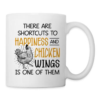 Chicken Shortcuts To Happiness - Mug - white - Right