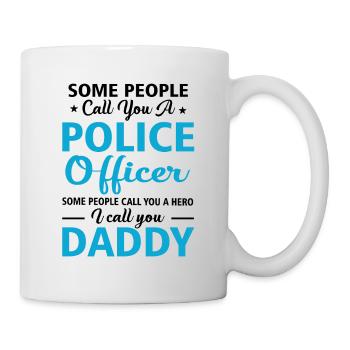 Proud To Be A Police Officer Daddy - Mug - white - Right